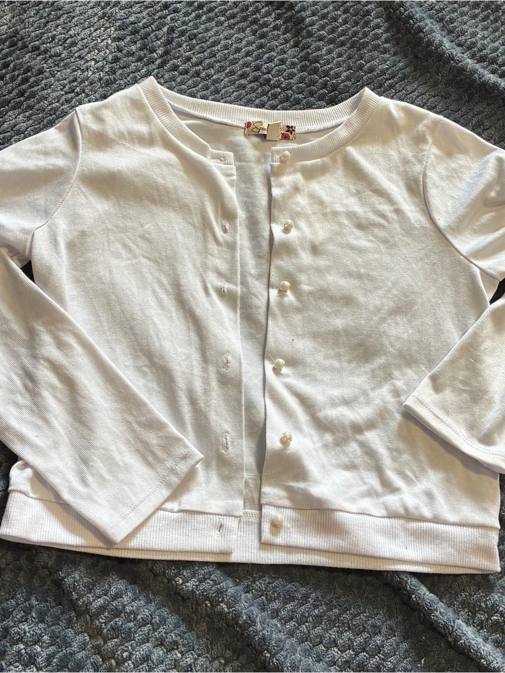 Speechless White Girls Pearl-Button Cardigan